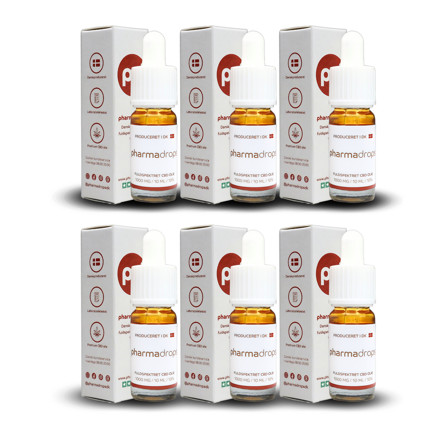6 stk. fuldspektret olie 10%
