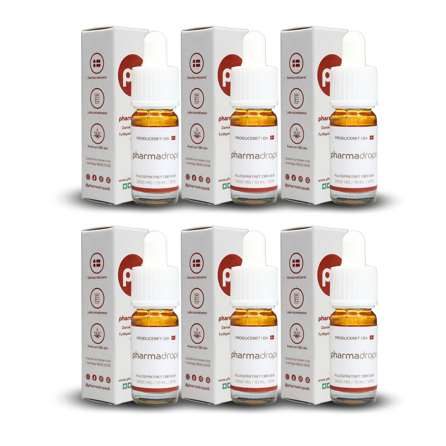 6 stk. fuldspektret olie 20%