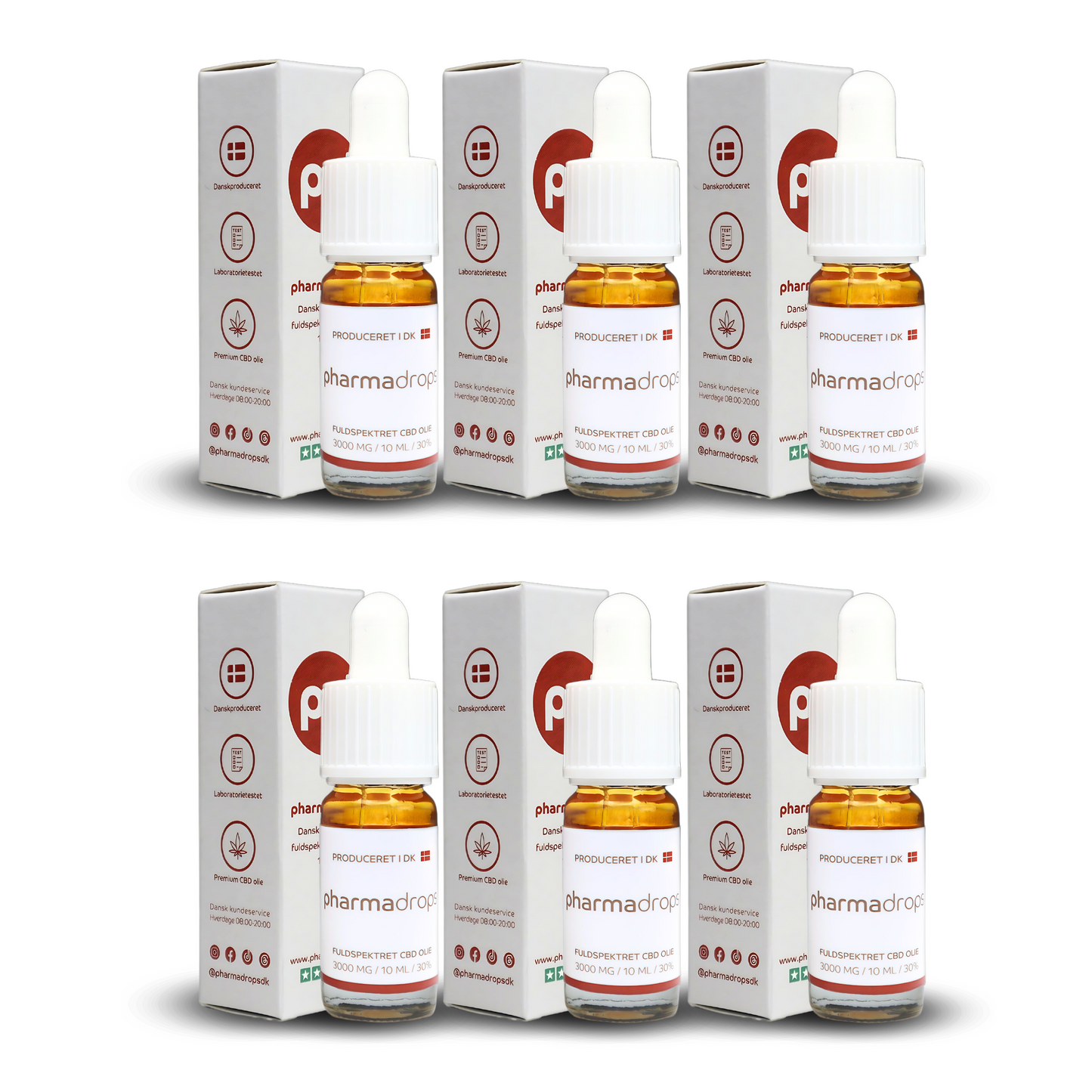 6 stk. fuldspektret olie 30%